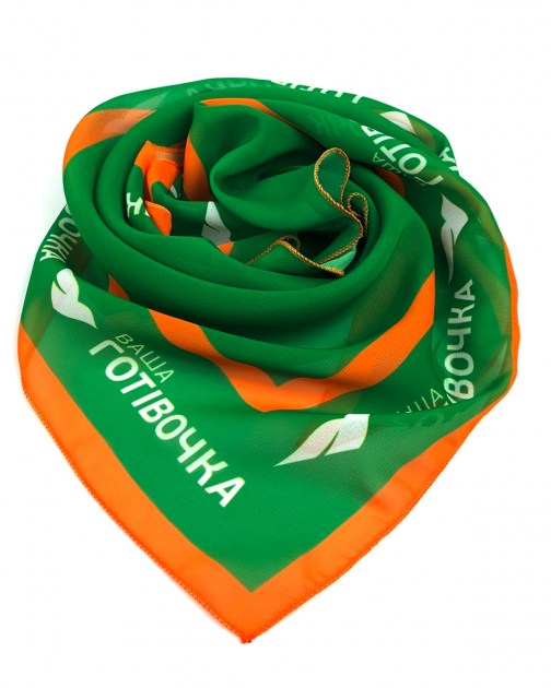 Корпоративная косынка с логотипом "Ваша готівочка"